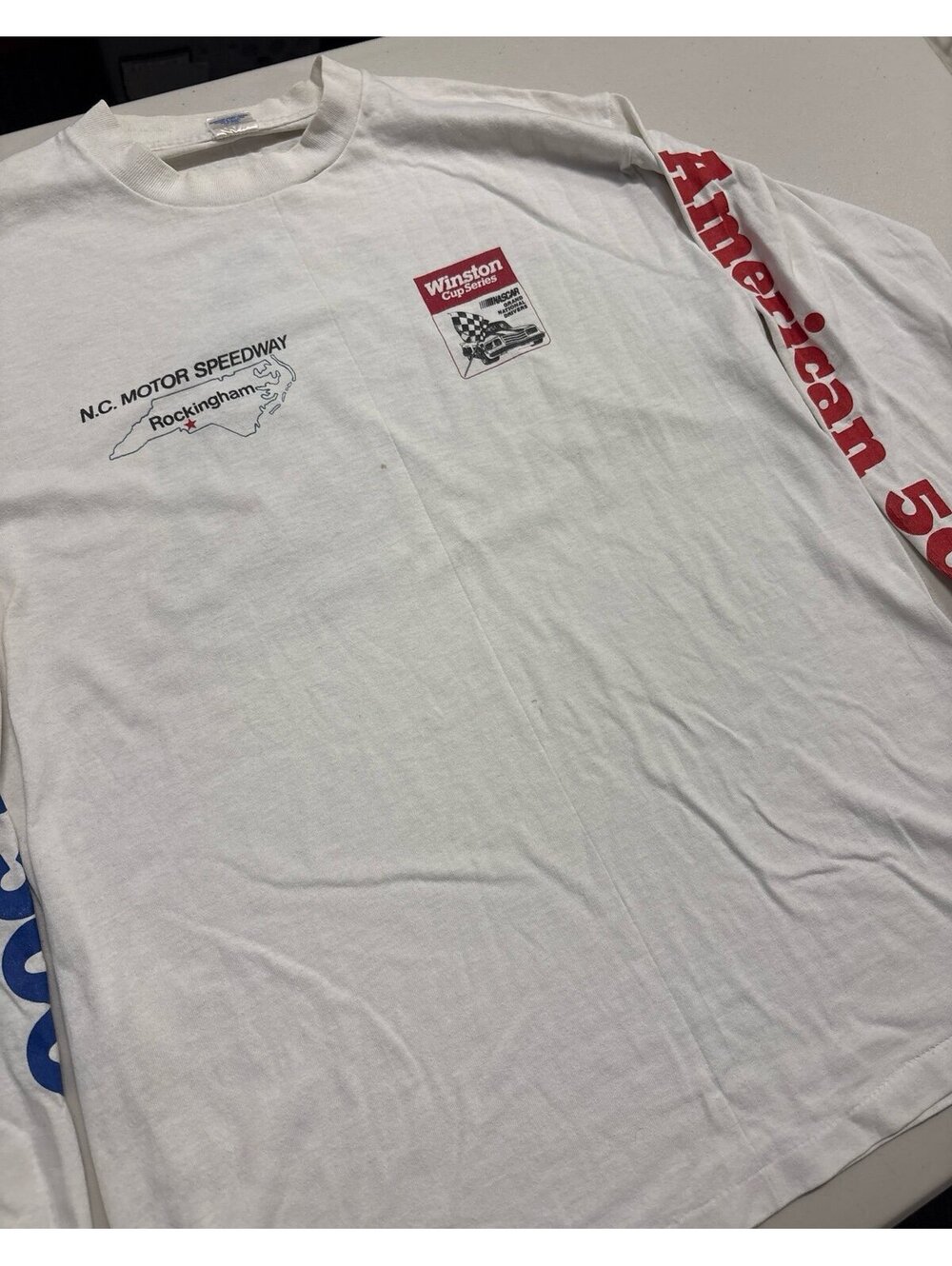 Vintage 90s NASCAR Winston Cup Rockingham Carolina American 500 Long Sleeve L